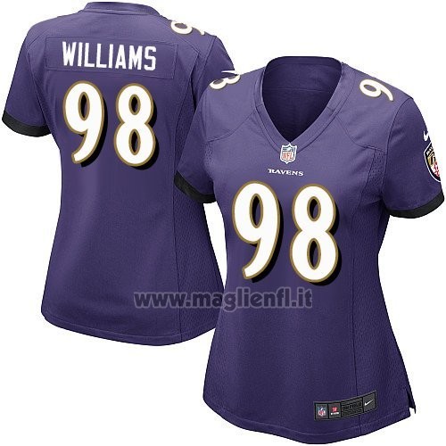 Maglia NFL Game Donna Baltimore Ravens Williams Viola